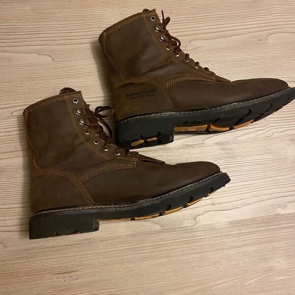 Rugged Brown Leather Boots for Men main image 10